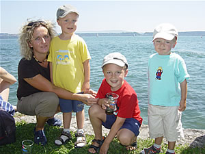 Evelyne Hofer mit ihren Jungs